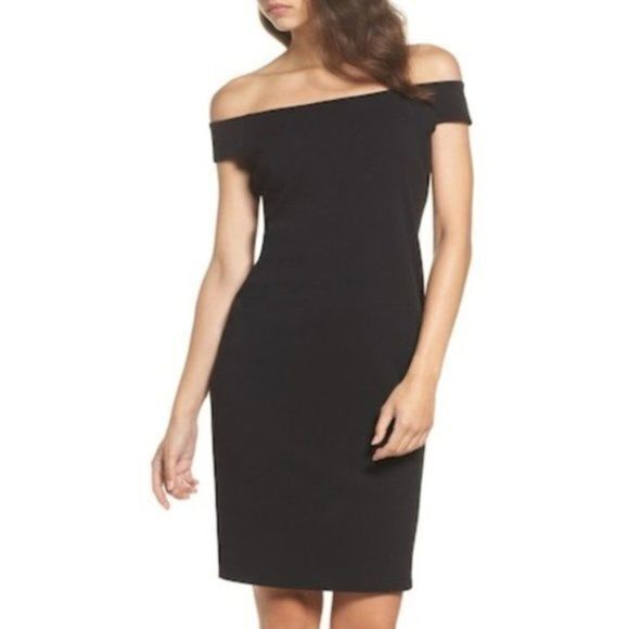 New Eliza J Off the Shoulder Sheath‎ Dress - Picture 1 of 4